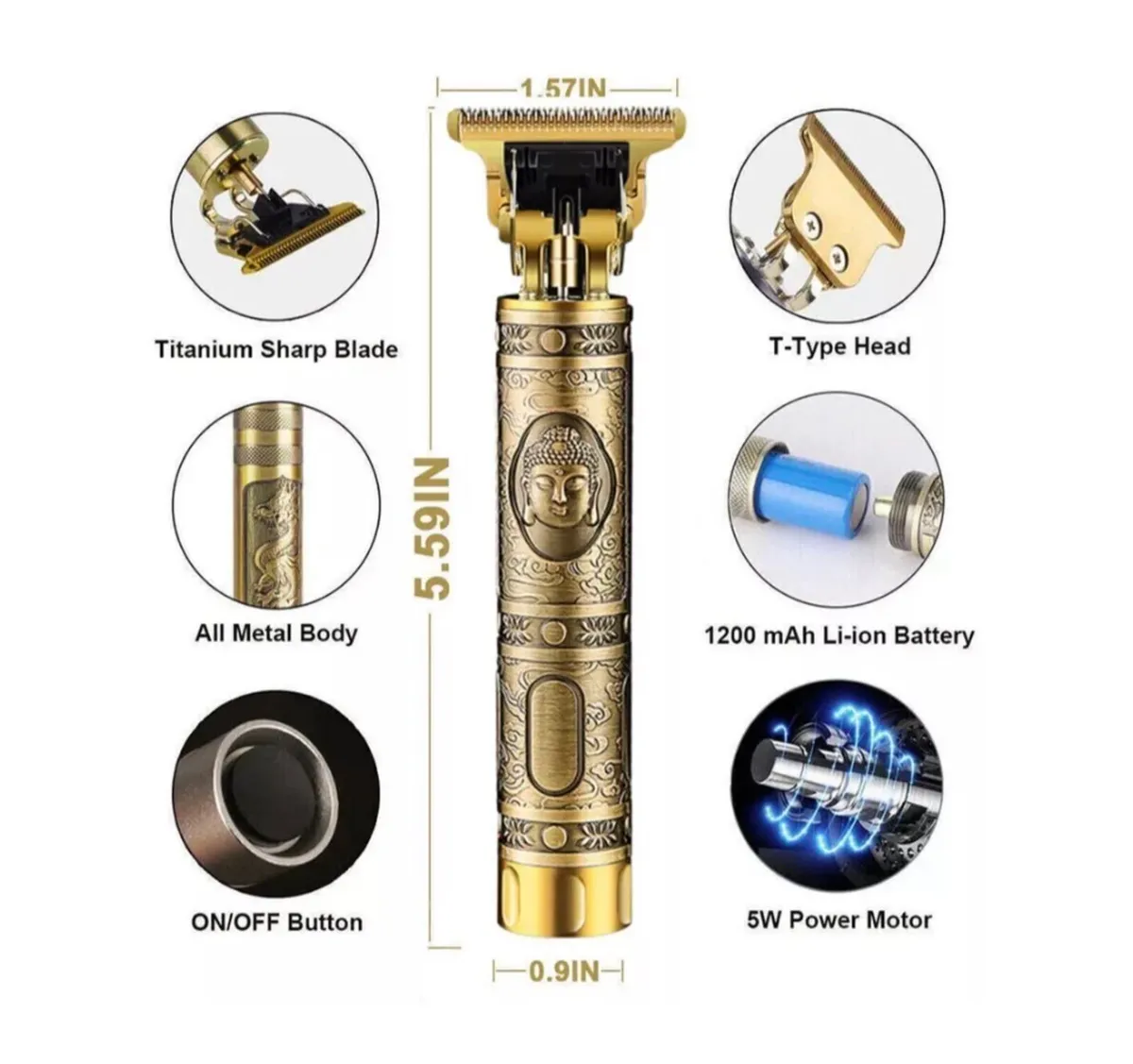 Professional Mens Hair Clipper Trimmer NEW - Image 2