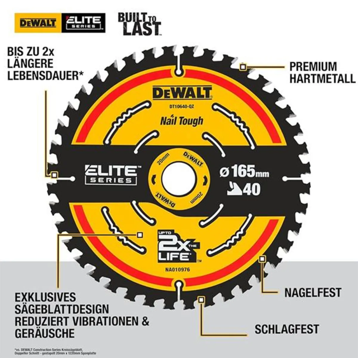 Dewalt Extreme Circular Saw Blade – 165 x 20mm - Image 3