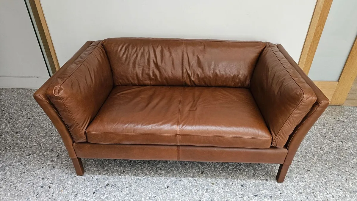 BRAND NEW  Small 2 Seater Leather Sofa CAN DELIVER - Image 1