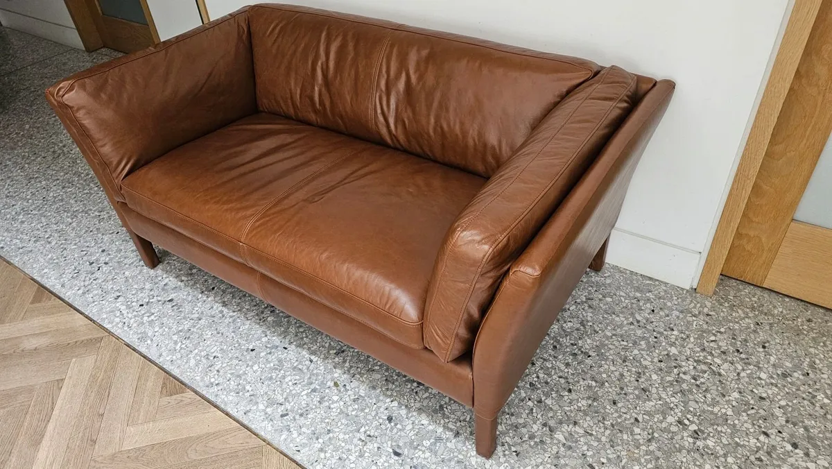 BRAND NEW  Small 2 Seater Leather Sofa CAN DELIVER - Image 2
