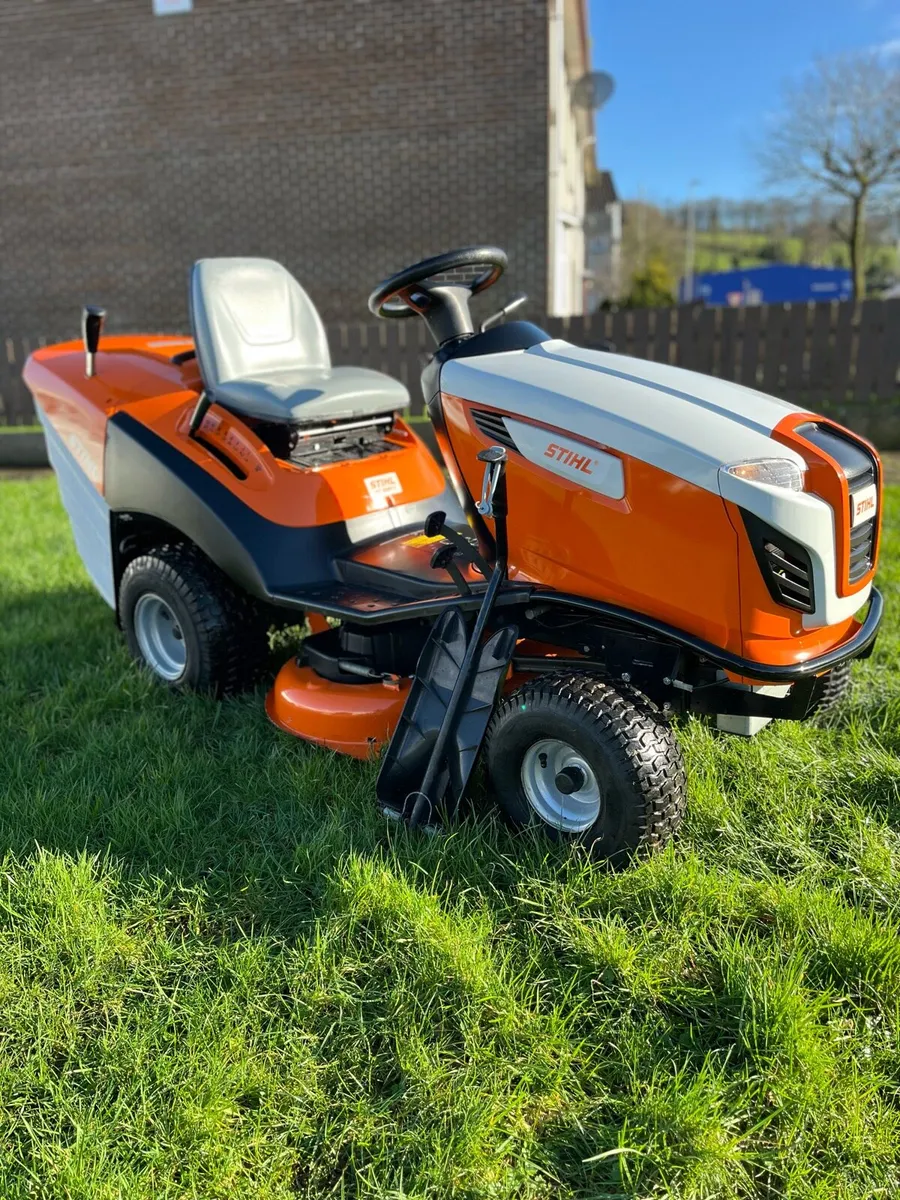 2023 sthil ride on lawnmower - Image 1