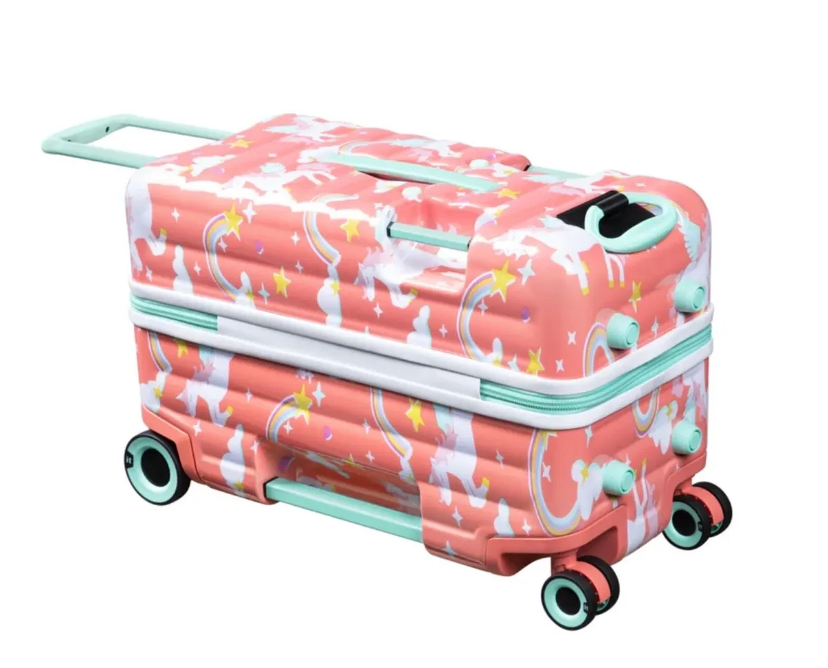 2 Ride on Kids suitcases (Blue & Pink) - Image 1