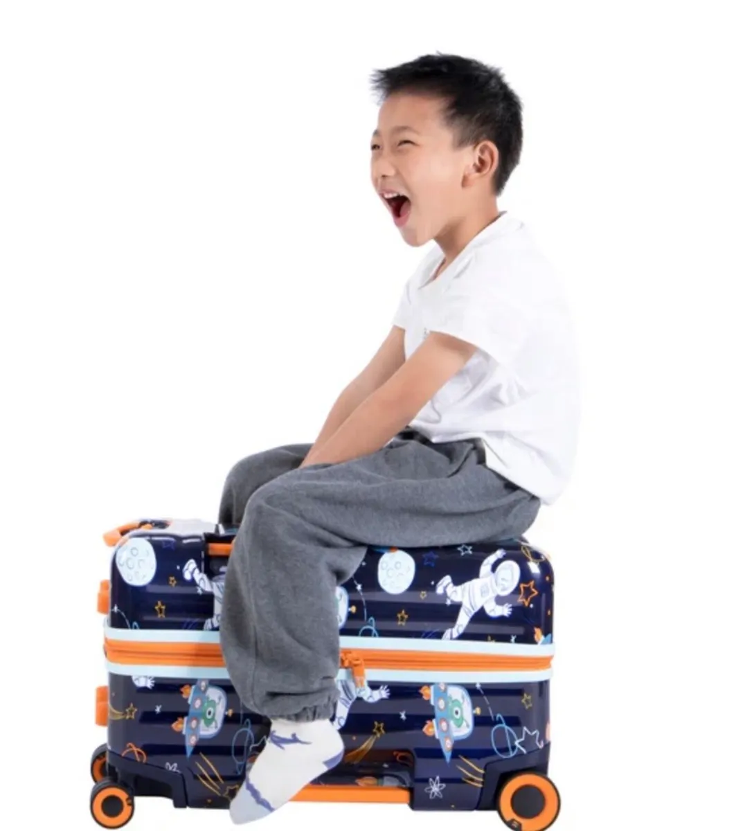 2 Ride on Kids suitcases (Blue & Pink) - Image 2