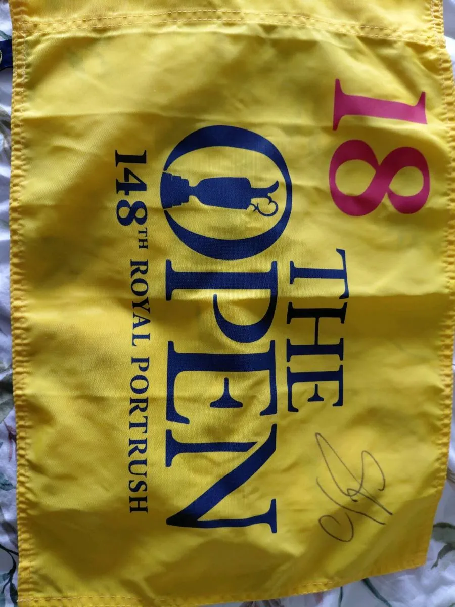 Shane Lowry signed flag