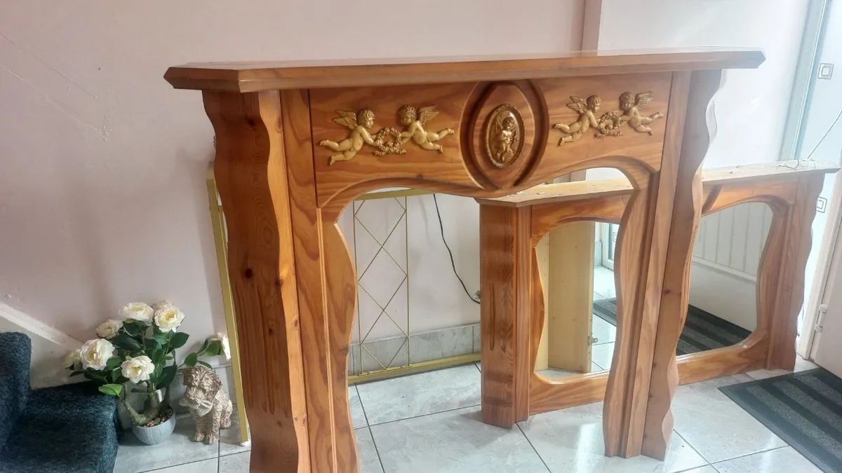 Fireplace and Mirror - Image 3