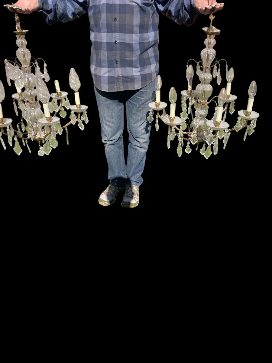 Vintage Chandeliers - Pair - Image 2