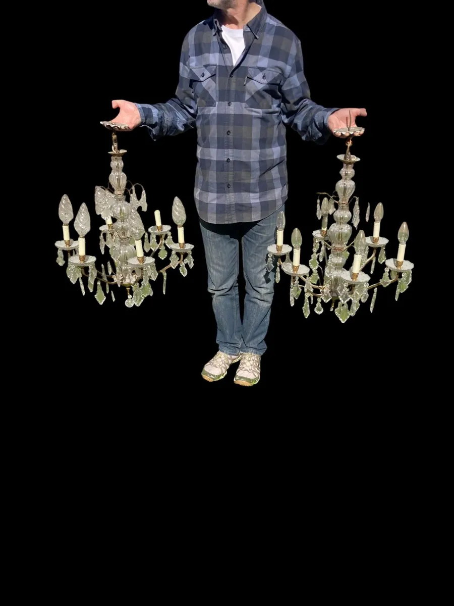 Vintage Chandeliers - Pair - Image 3