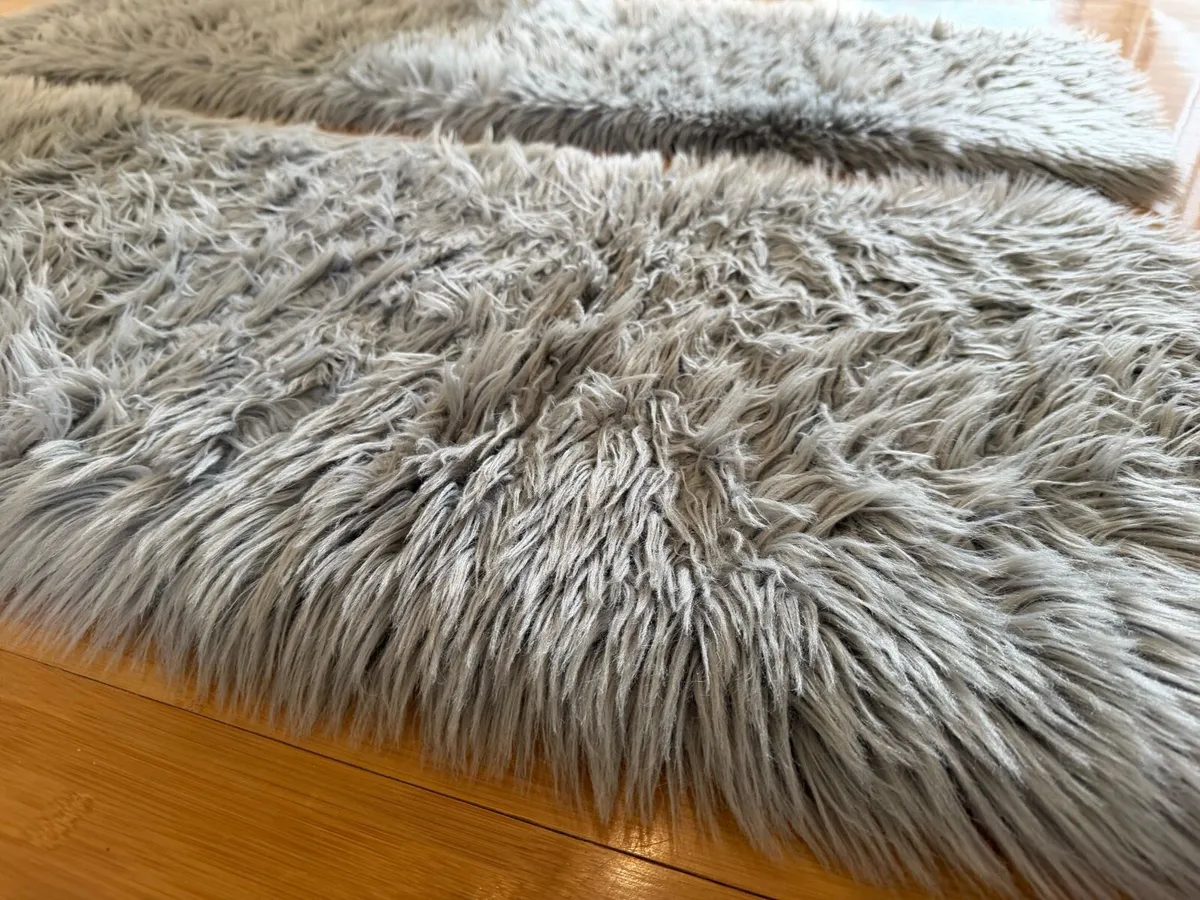 Two Fluffy Rugs - Image 1