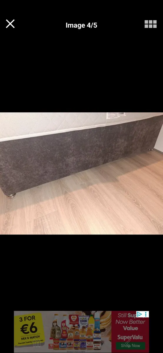 King Size mattress, base and headboard - Image 1