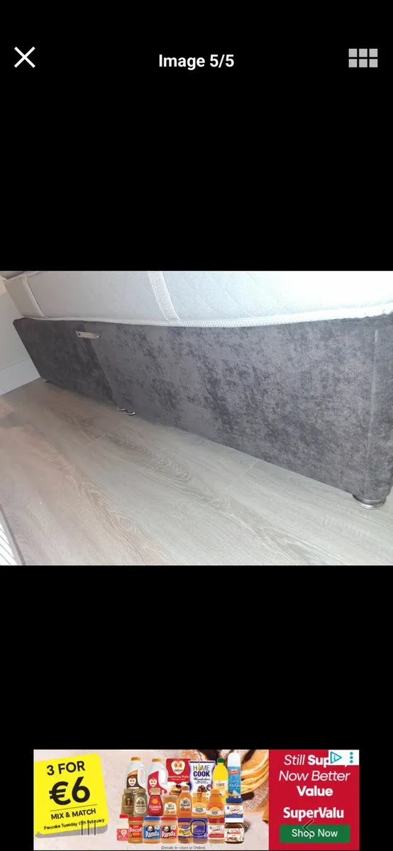 King Size mattress, base and headboard - Image 2