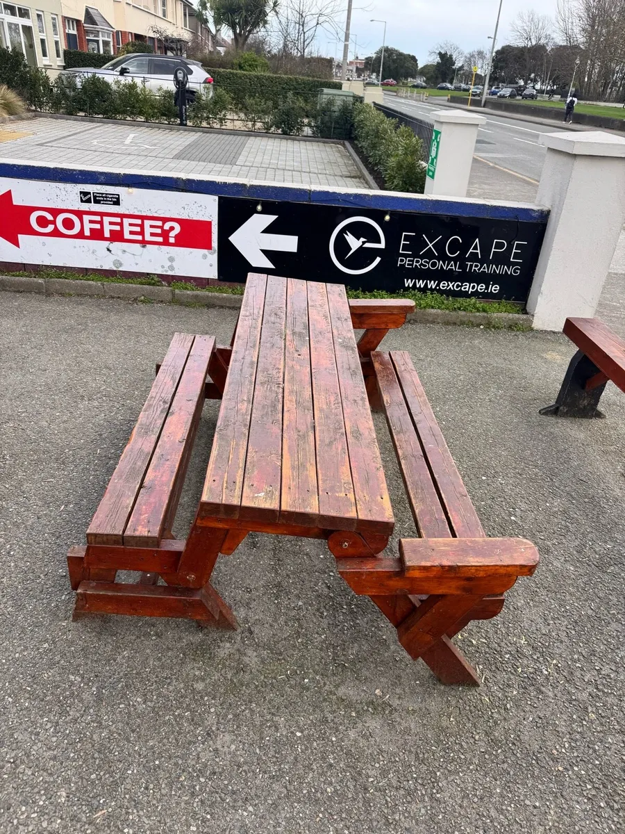 2 folding garden benches - Image 3