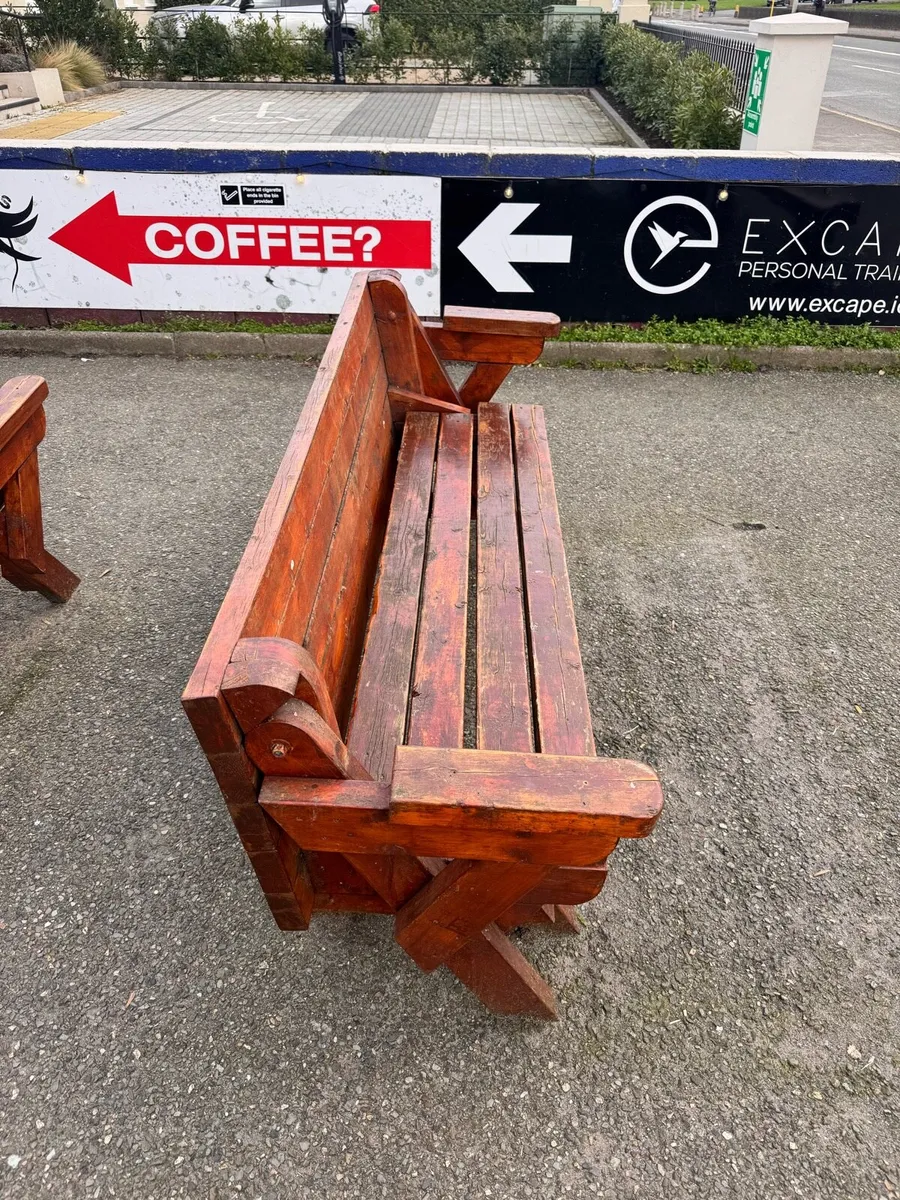 2 folding garden benches - Image 4