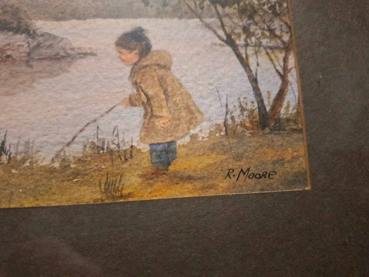 R.Moore signed Original Watercolour Painting - Image 3