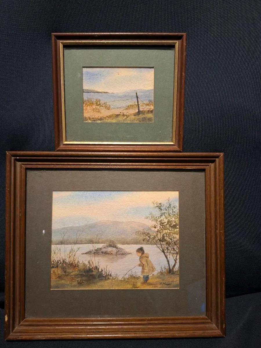 R.Moore signed Original Watercolour Painting - Image 4