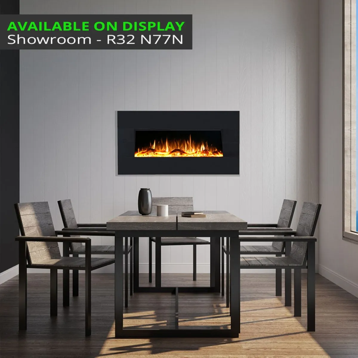 Ezee Glow Mini Zara 42'' Wall Mounted Electric Fir - Image 1