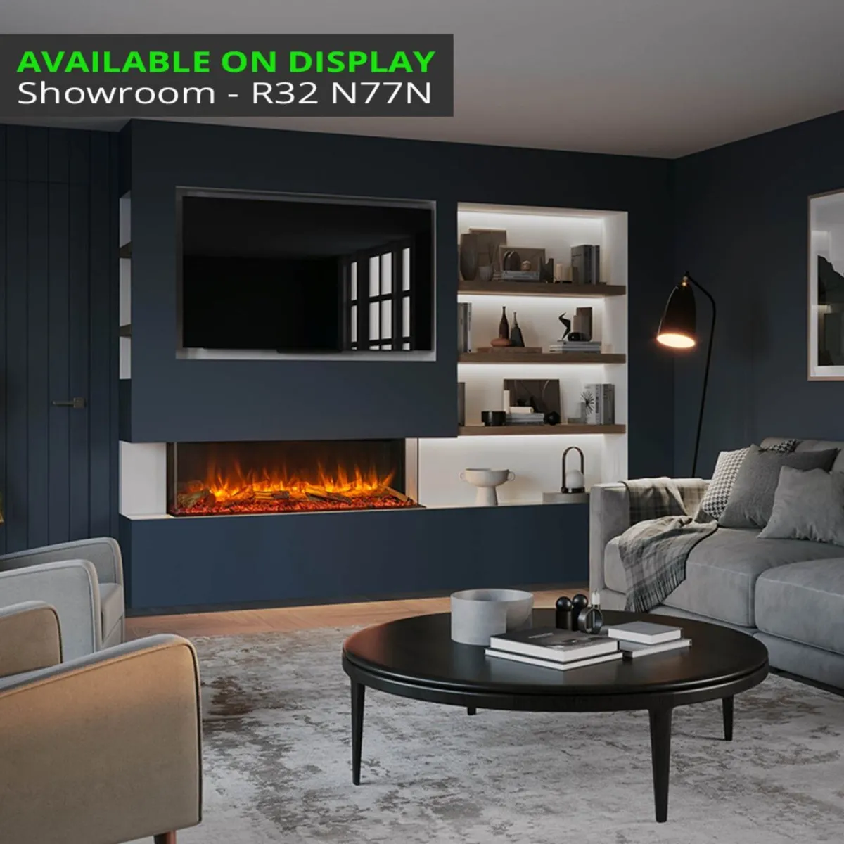 Gazco eReflex 135RW- 3 sided electric fire - Image 1