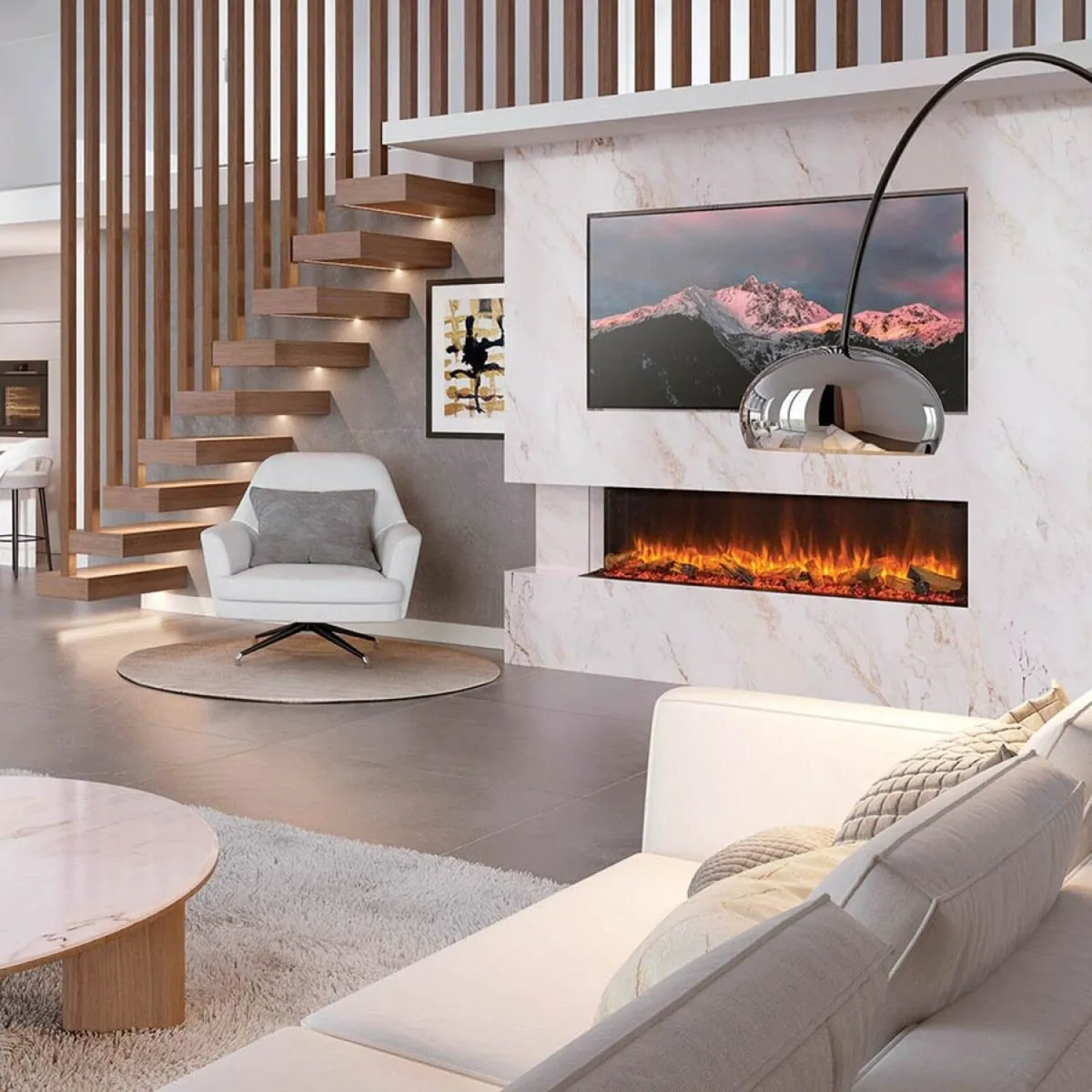 Gazco eReflex 195RW - 3 sided inset electric fire - Image 1