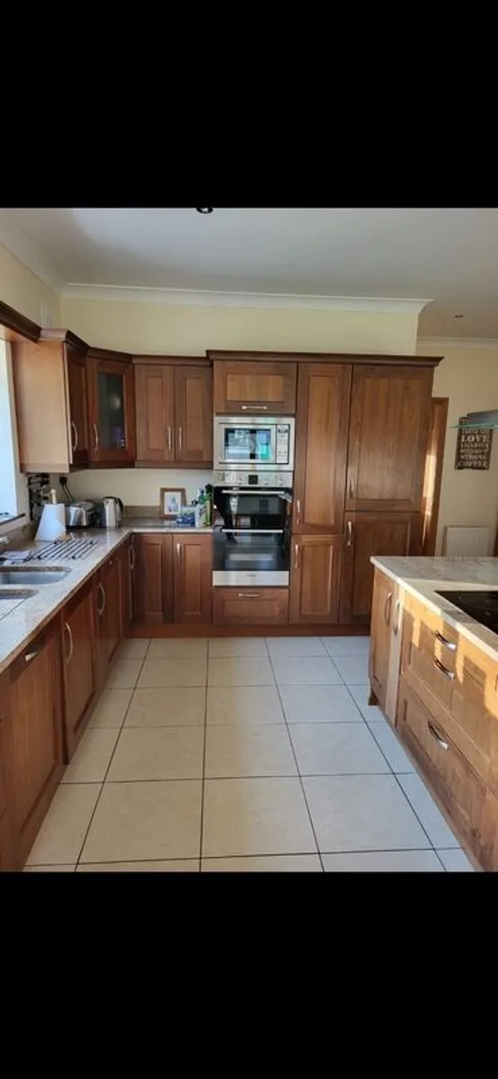 Kitchen Units, granite work tops, wine rack and so - Image 1