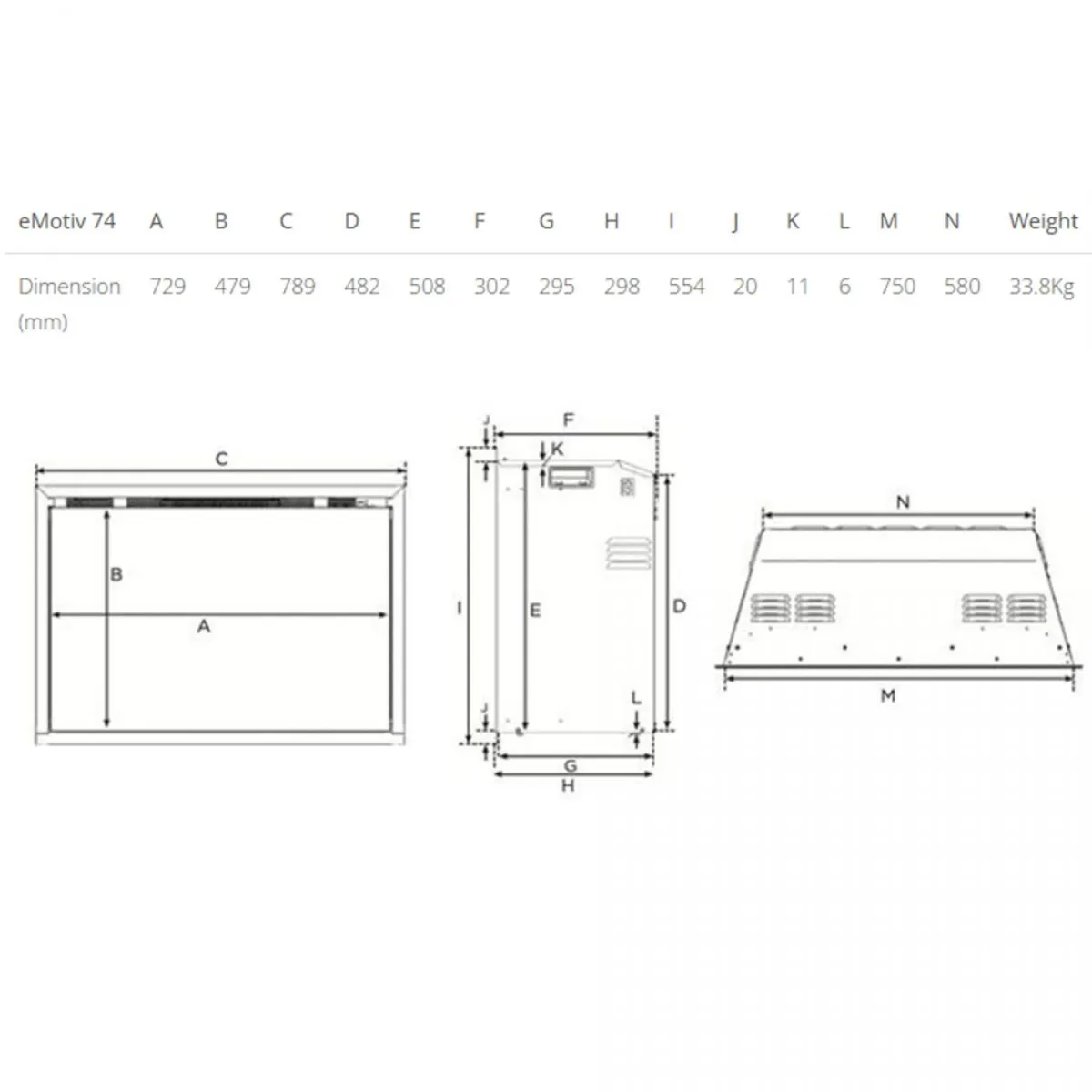 Gazco eMotiv 74 Compact Electric Fire Inset - Image 2