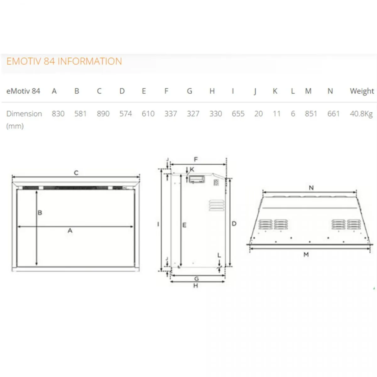 Gazco eMotiv 84 Compact Electric Fire Inset - Image 2