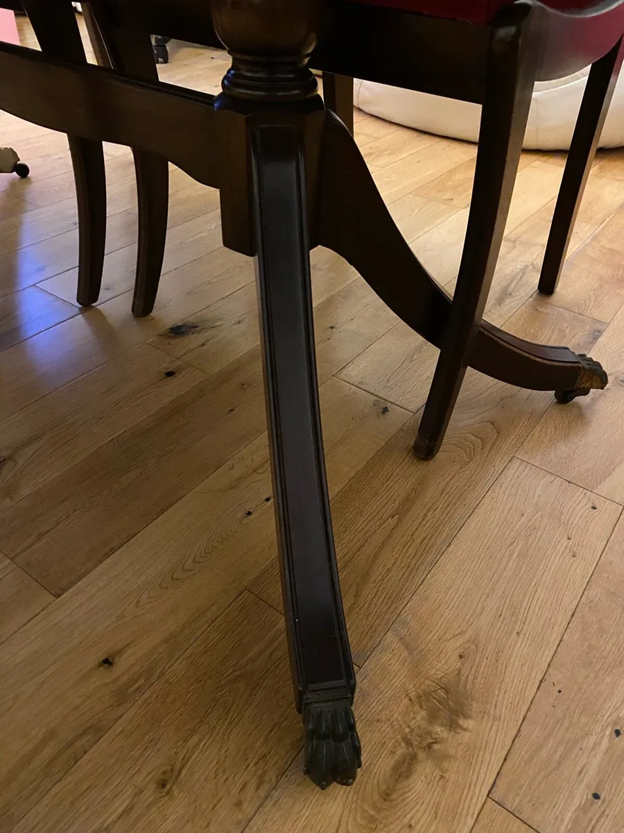 Antique Solid mahogany table and chairs - Image 3