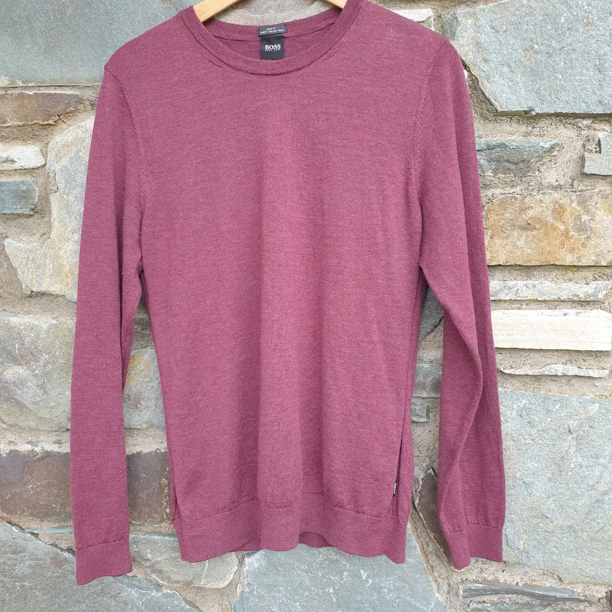 Hugo Boss italian wool slim fit sweater size 10 - Image 2