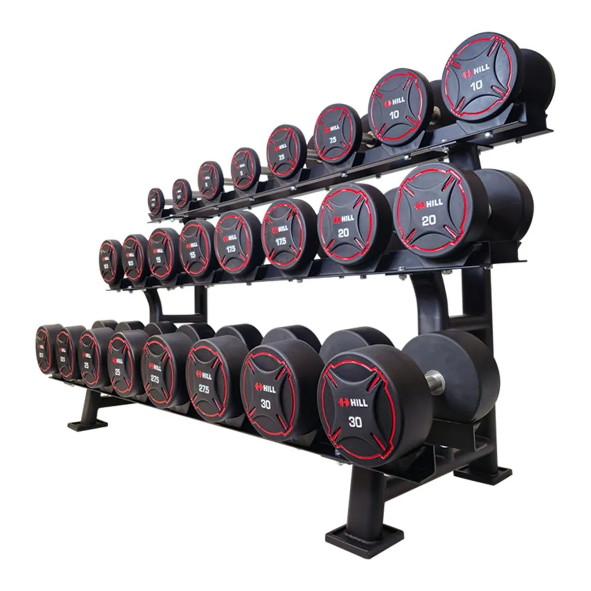 *SALE* Hill Pro Round PU Dumbbell Set 2.5kg - 30kg - Image 1