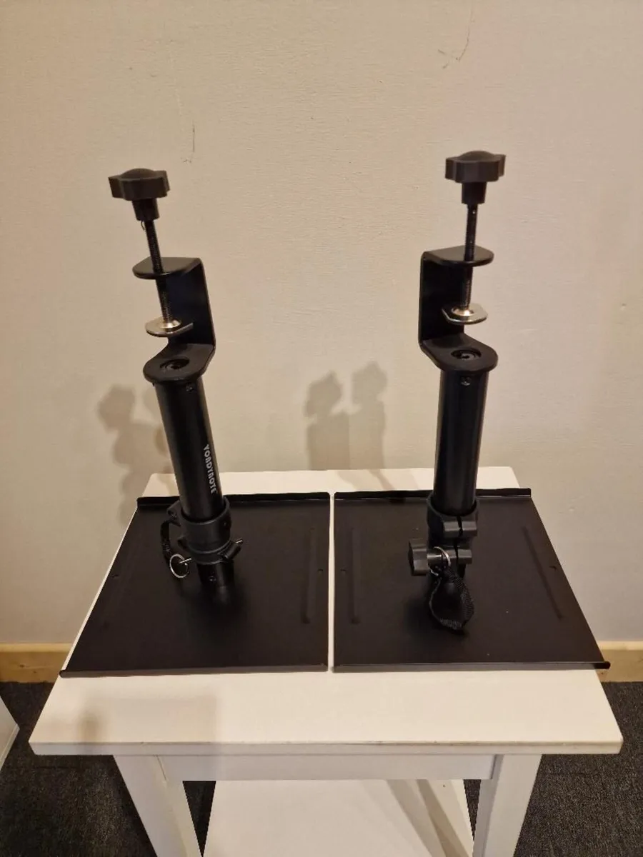 Vondynote Set of 2 Desktop Clamp Speaker Stands - Image 1