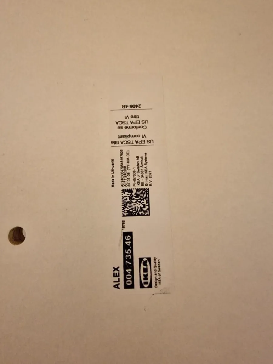 IKEA ALEX Drawer Unit White - Image 2