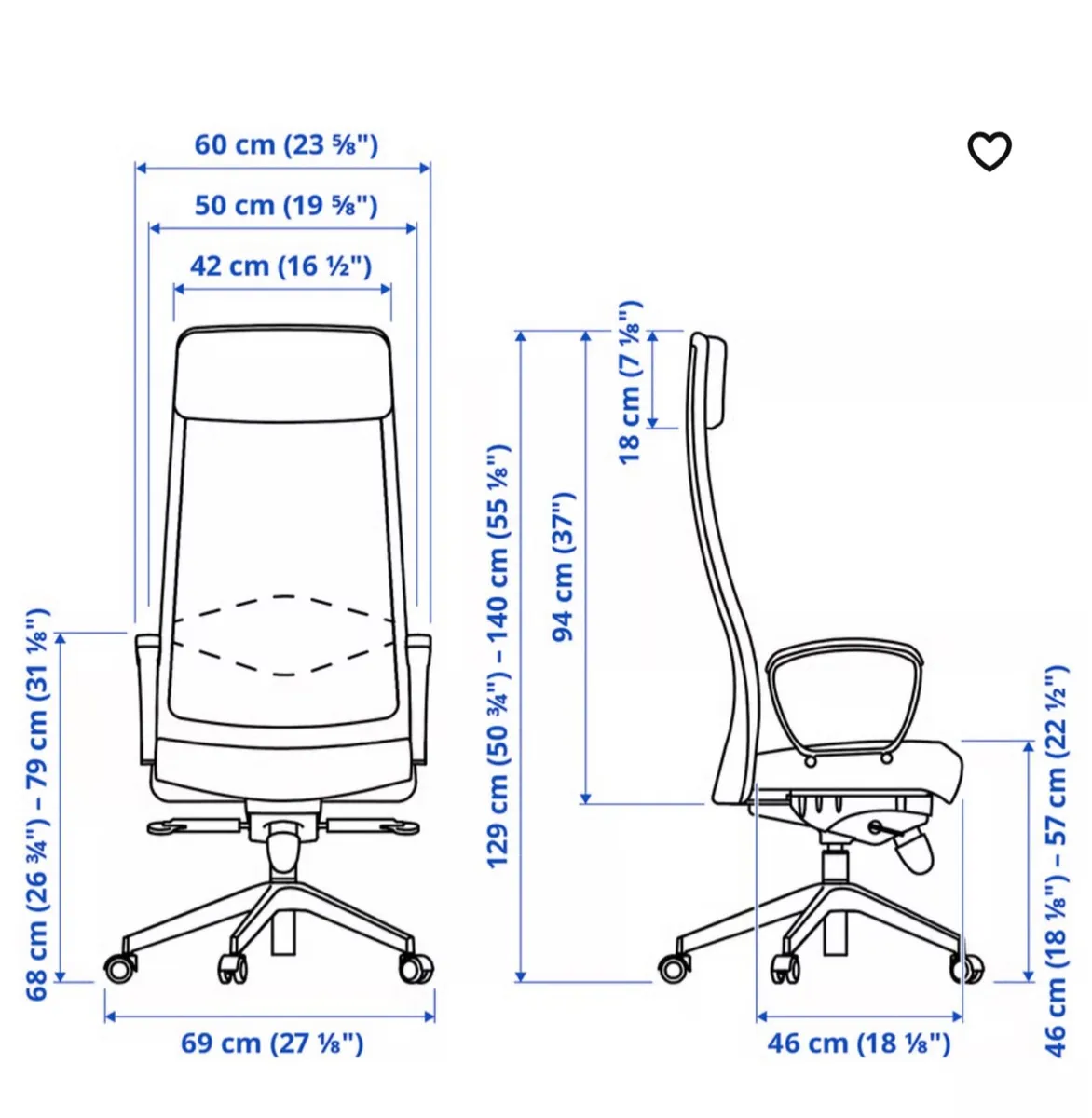 Office chair and table - Image 3