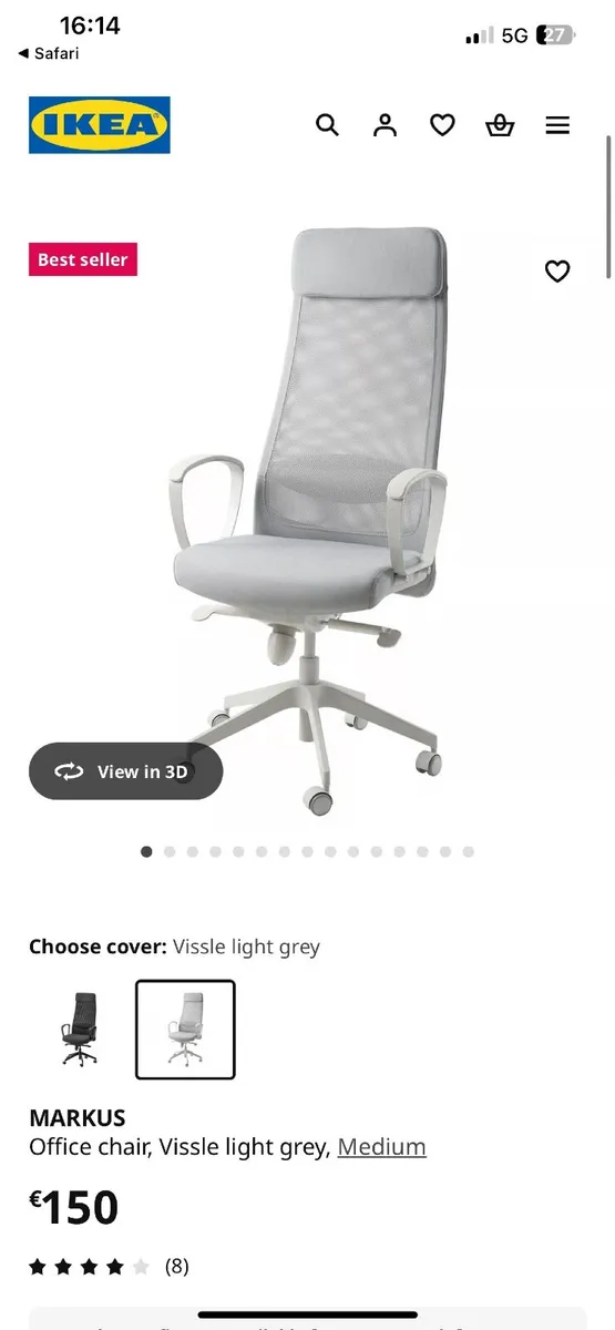 Office chair and table - Image 2