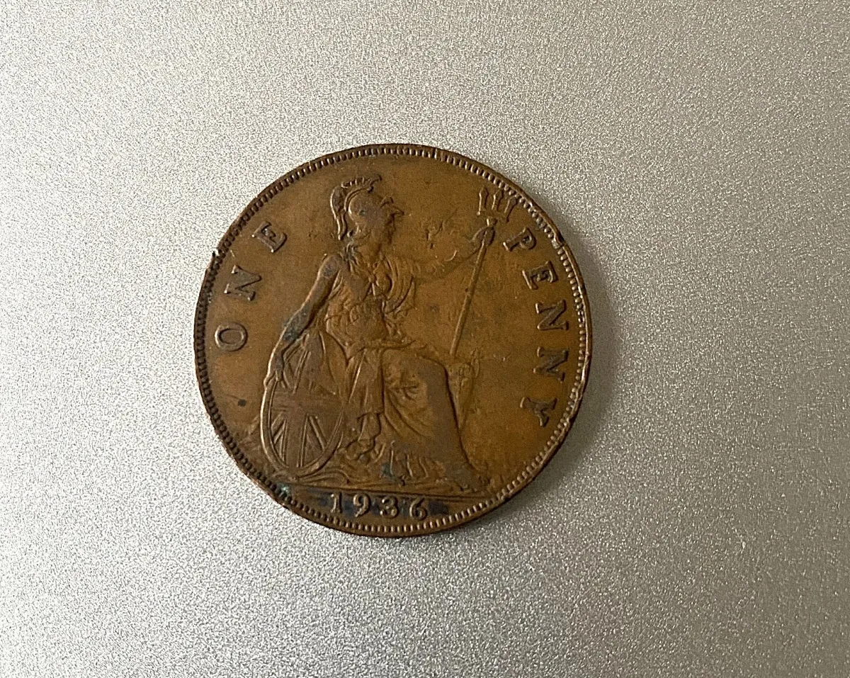 UK Penny, George v. from 1936 - Image 1