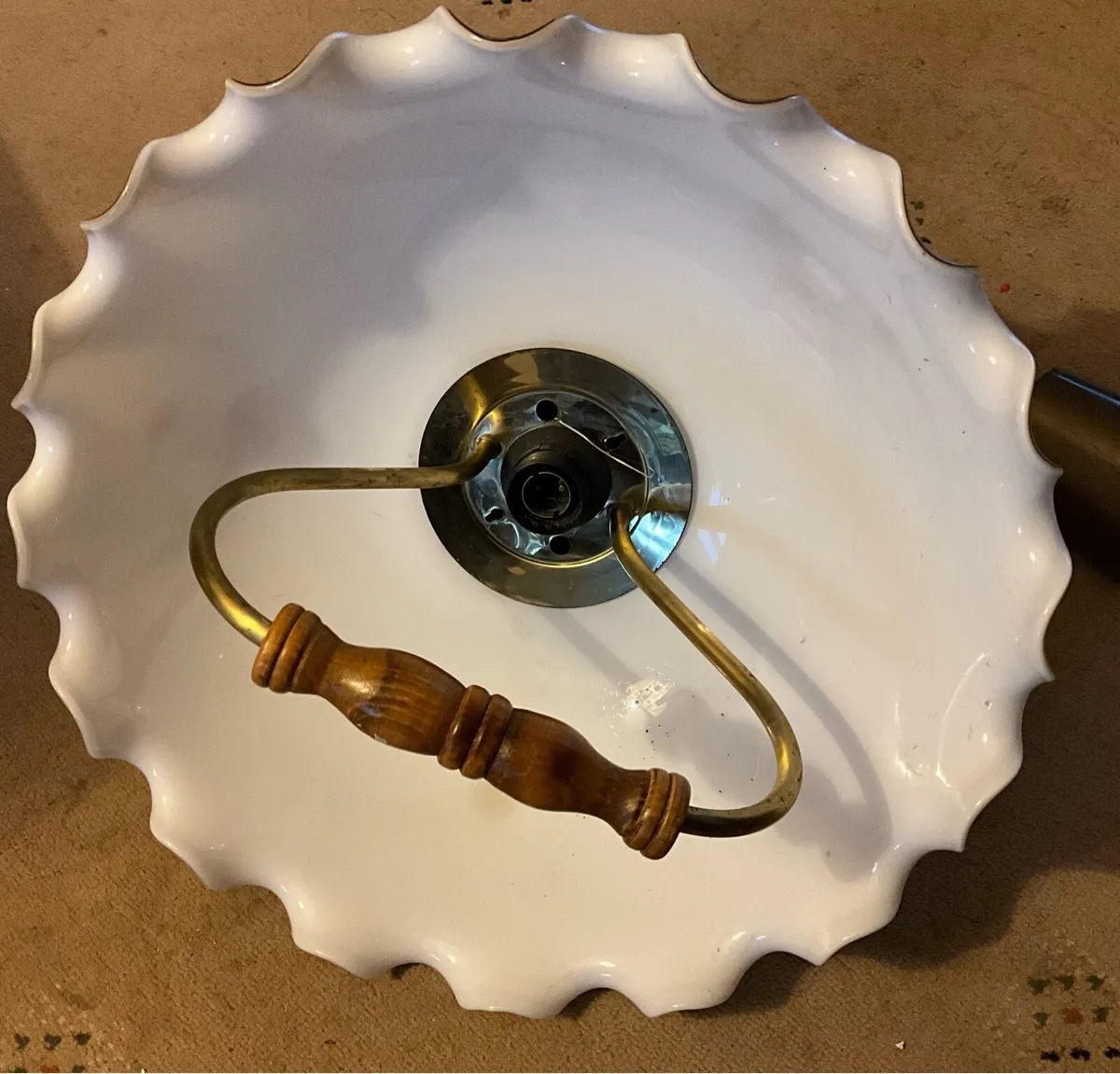 Vintage Floral Design Glass Chandelier - Image 3