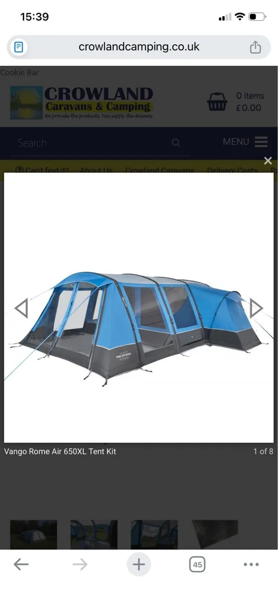 Air beam tent  Vango Rome Air 650 XL - Image 2