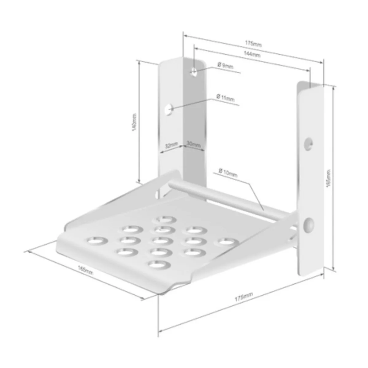 Single Folding Side Step – 160 x 150mm - Image 3