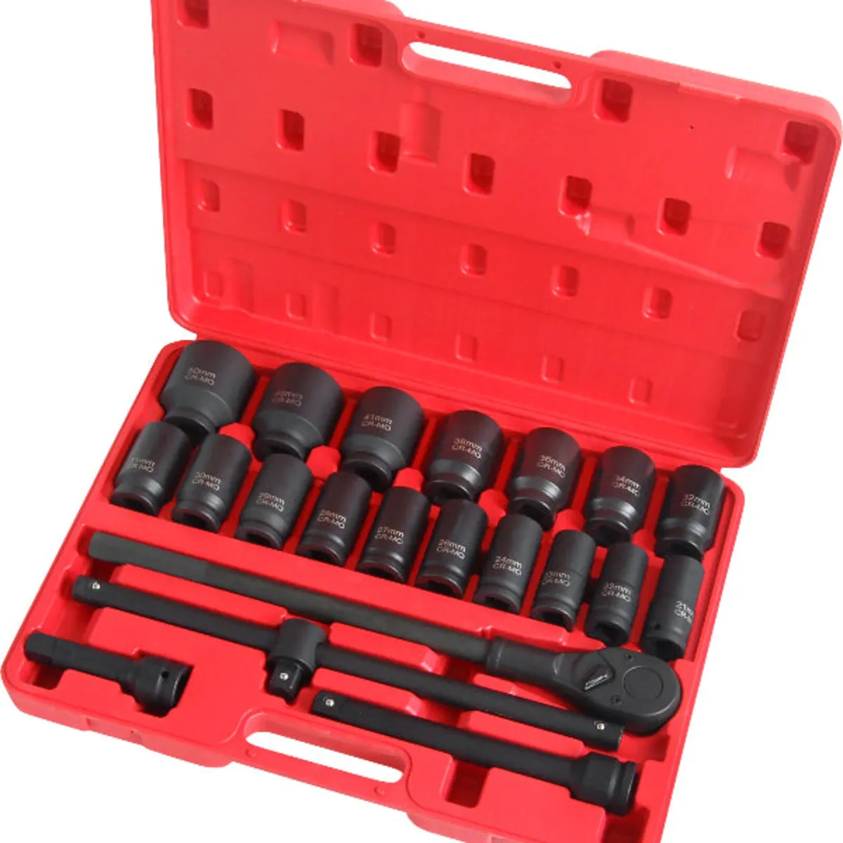21pcs 3/4"DR Deep 6-Point Impact Socket Set