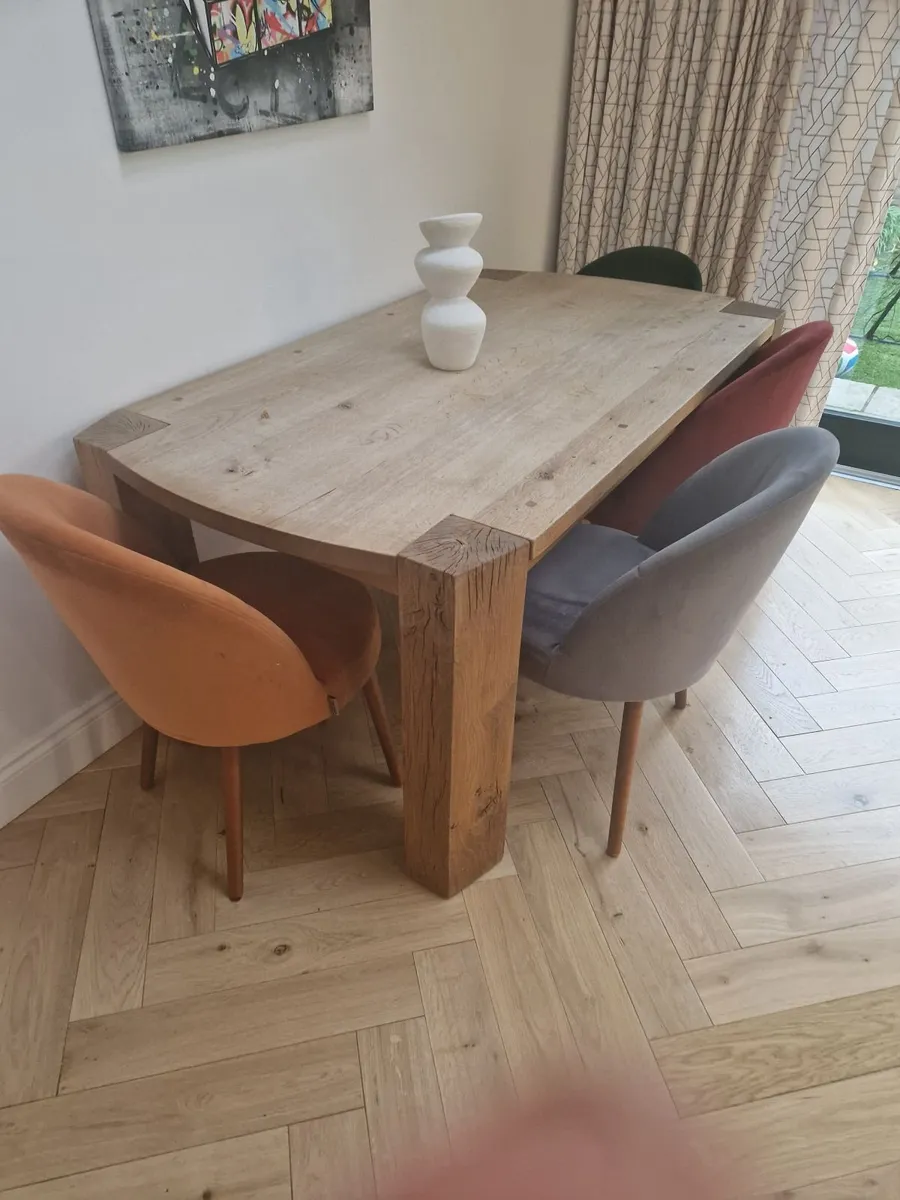 Oak Table and 4 chairs - Image 1