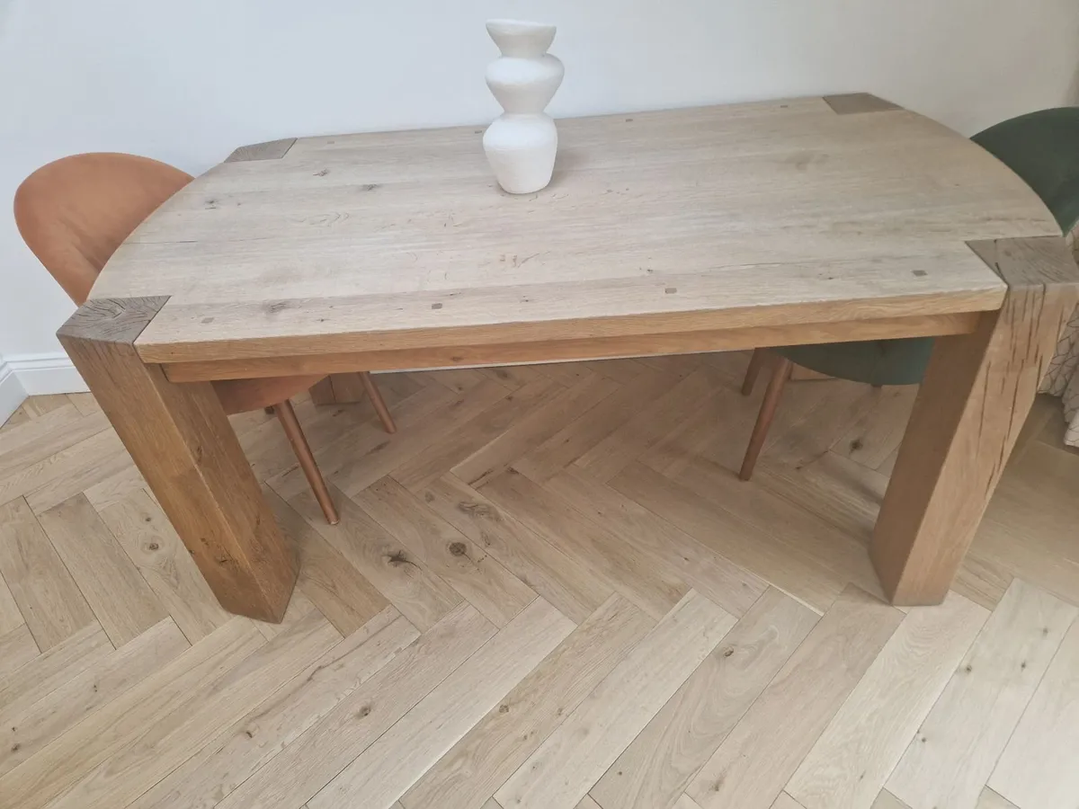 Oak Table and 4 chairs - Image 2