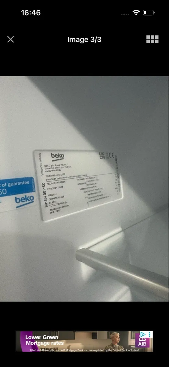 Beko fridge freezer - Image 3