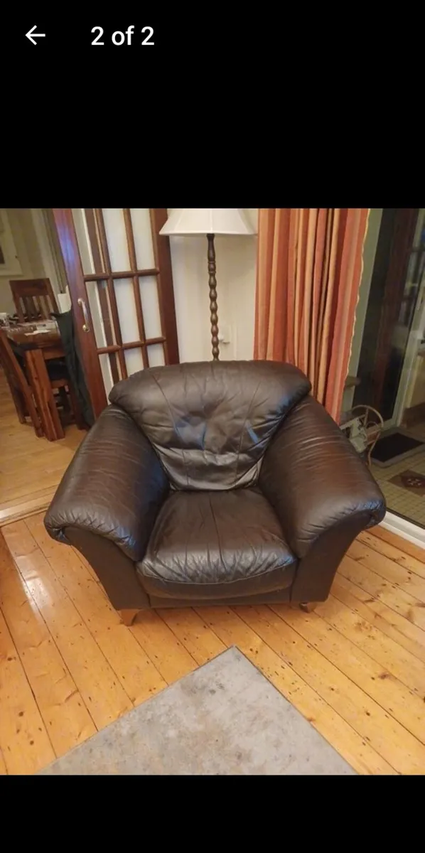 Leather sofa free to take away - Image 2