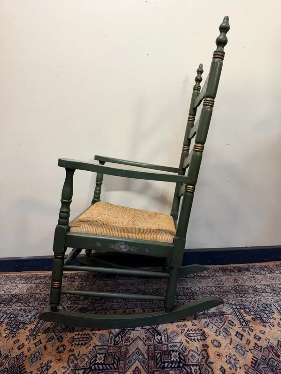 Dutch Vintage Ladderback Rocking Chair - Image 4