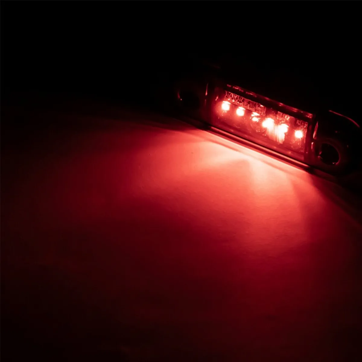 Side Marker Light – 6 LED 12/24V DARK Red Marker - Image 2