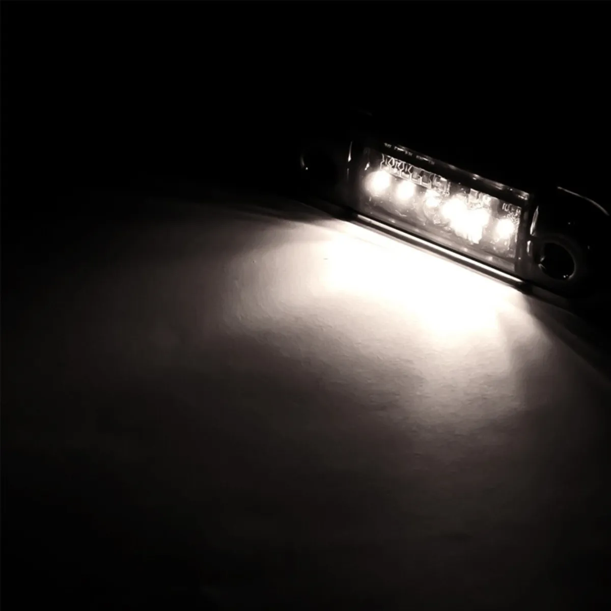 Side Marker Light – 6 LED 12/24V DARK White Marker - Image 2