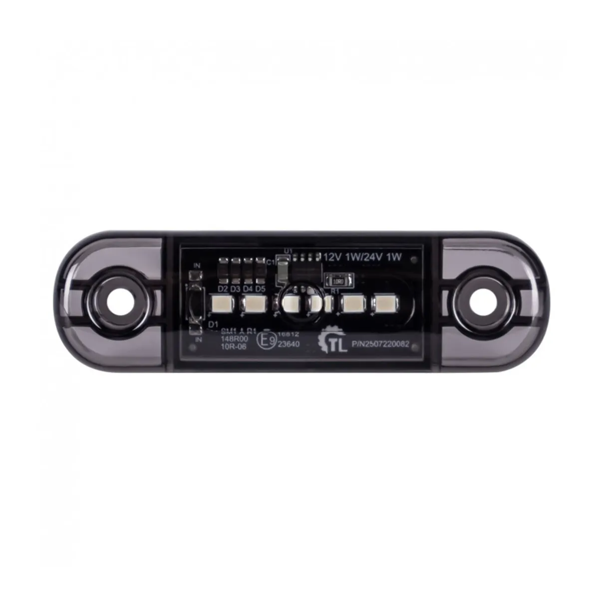 Side Marker Light – 6 LED 12/24V DARK White Marker - Image 3