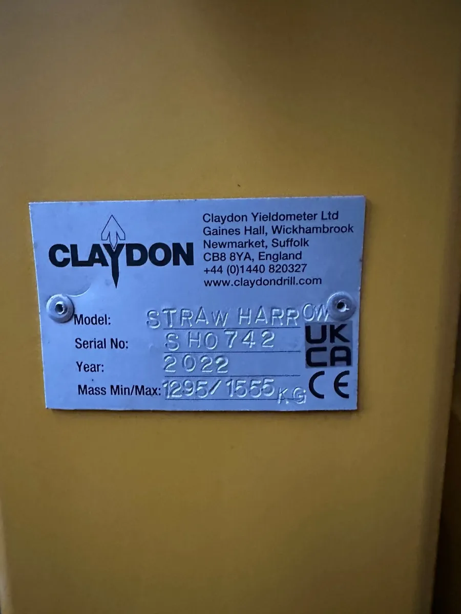 Claydon Straw Harrow / Rake, Stubble Rake - Image 3