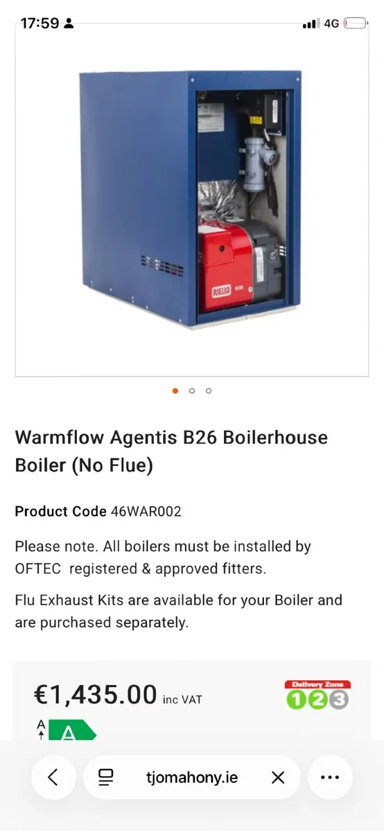 Oil boiler brand new