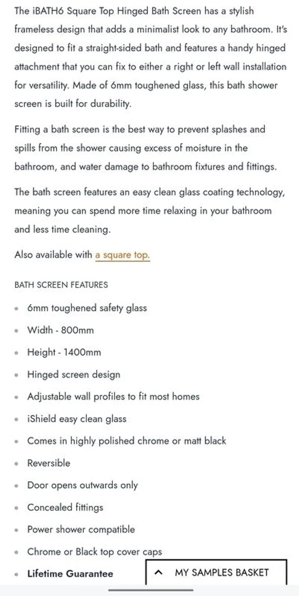 Bath Screen - Image 2