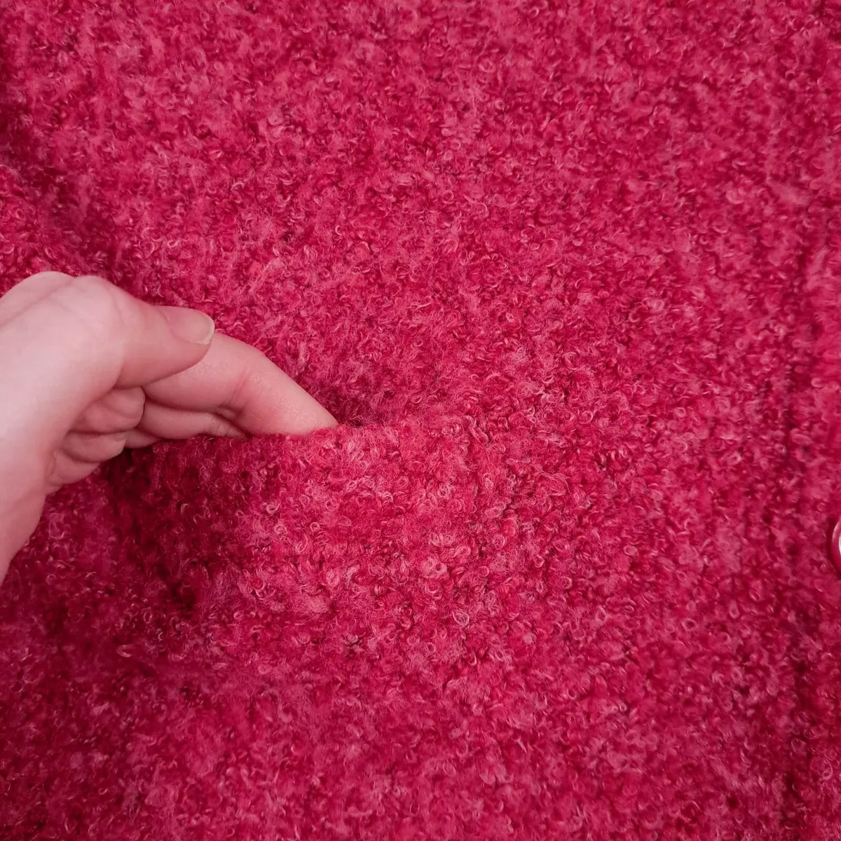 Honor Millburn Fuchsia Pink Boucle Cardigan M - Image 3