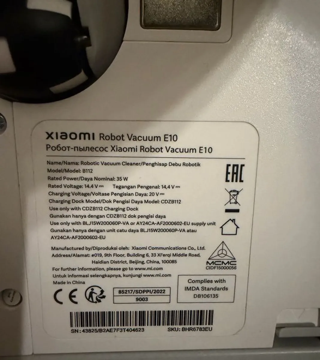 XIAOMI robot vacuum - Image 1