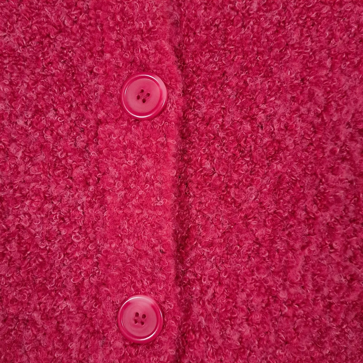 Honor Millburn Fuchsia Pink Boucle Cardigan M - Image 4